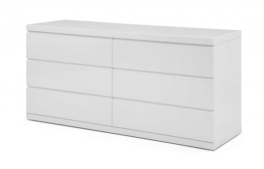 White Double Dresser By Homeroots | Dressers | Modishstore
