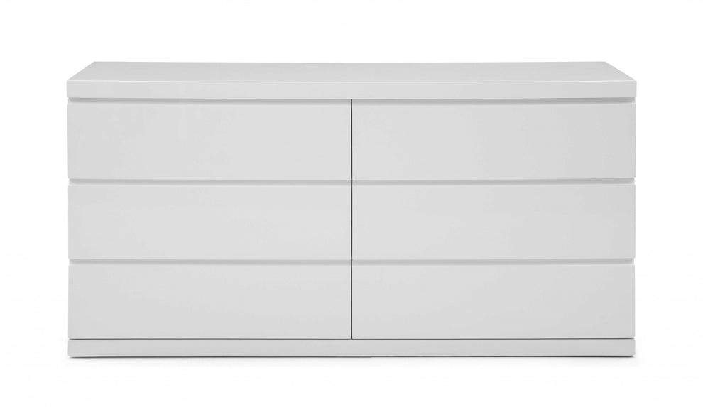 White Double Dresser By Homeroots | Dressers | Modishstore - 2