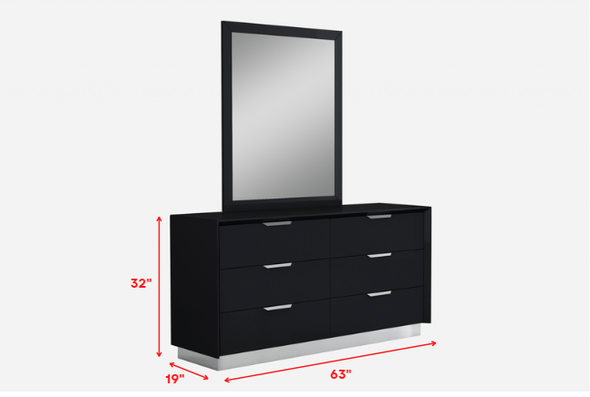 Gray Double Dresser By Homeroots | Dressers | Modishstore - 2