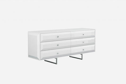 White Double Dresser Extension By Homeroots - 370695 | Dressers | Modishstore