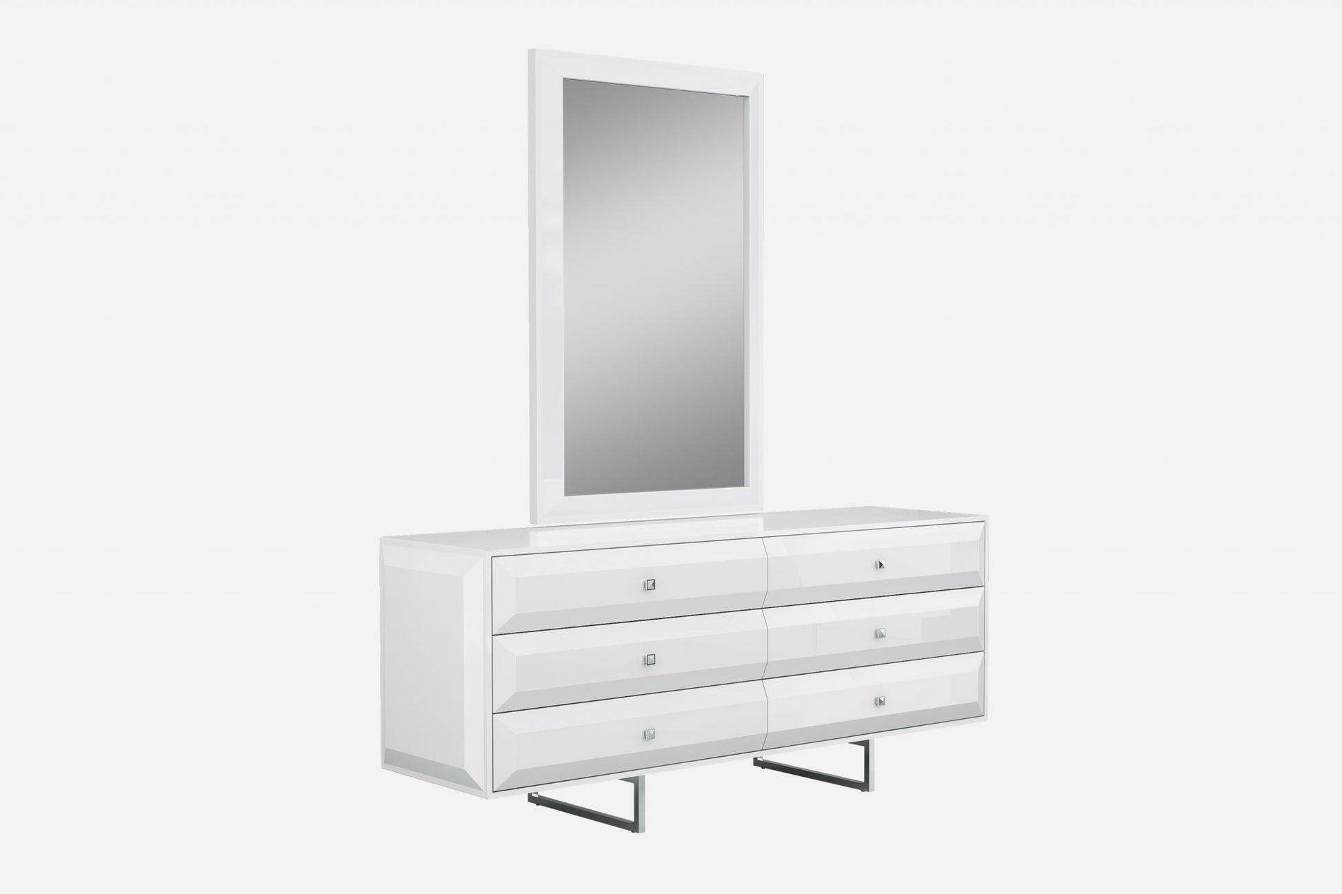 White Double Dresser Extension By Homeroots - 370695 | Dressers | Modishstore - 2