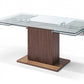 Contemporary Glass Extendable Pedestal Dining Table By Homeroots | Dining Tables | Modishstore - 3