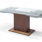 Contemporary Glass Extendable Pedestal Dining Table By Homeroots | Dining Tables | Modishstore - 4