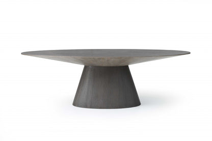Gray Oak Veneer Oval Dining Table By Homeroots | Dining Tables | Modishstore