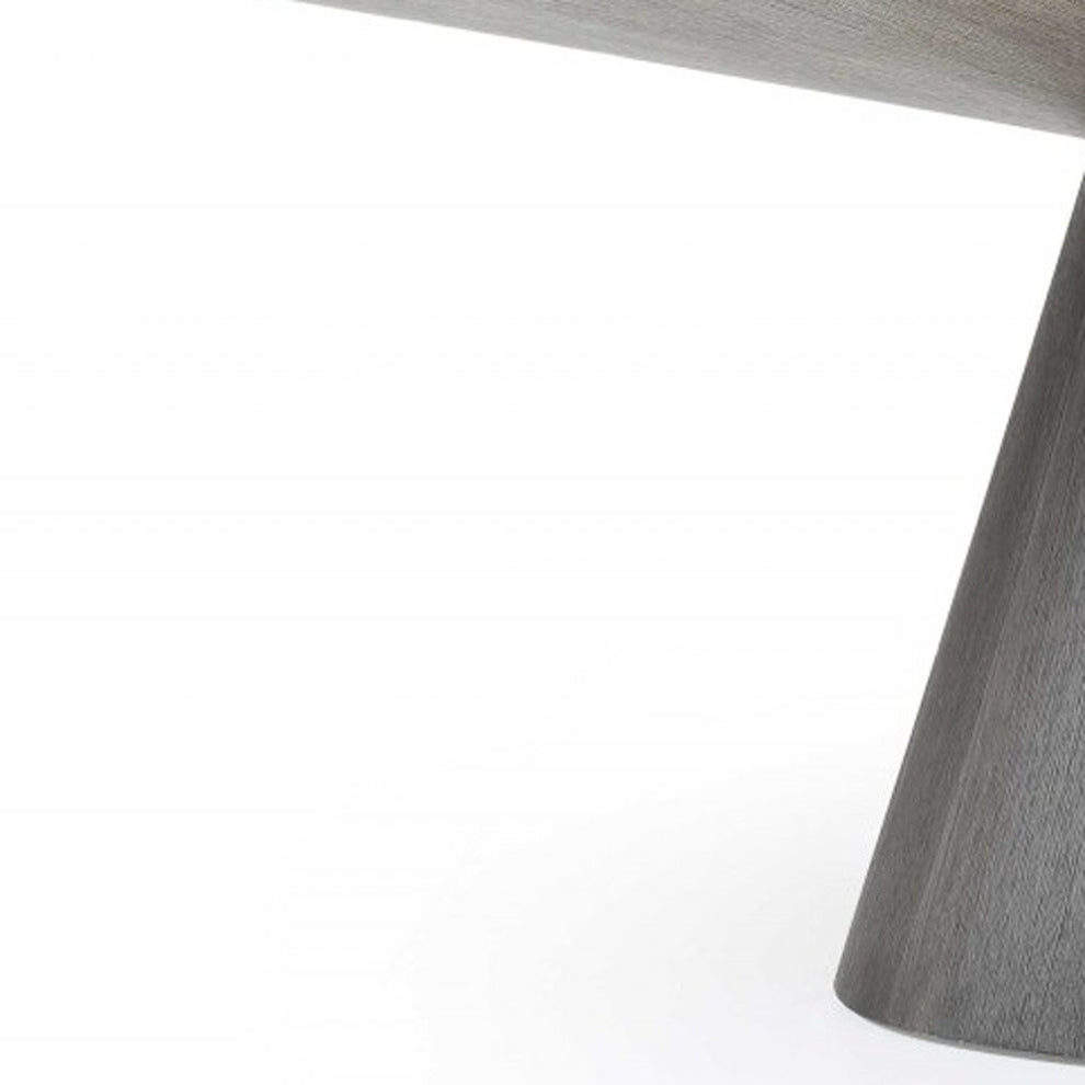 Gray Oak Veneer Oval Dining Table By Homeroots | Dining Tables | Modishstore - 6