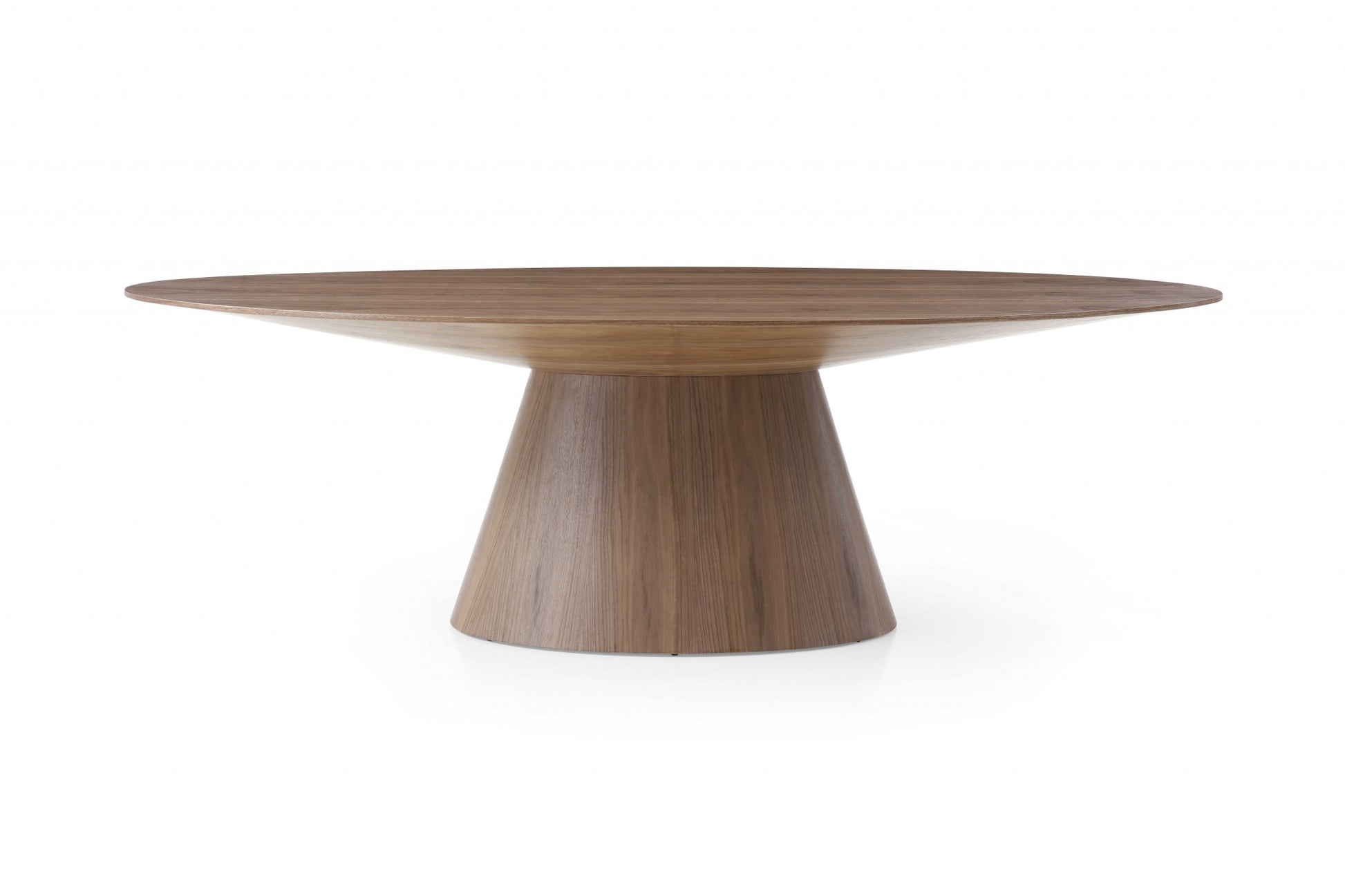 Gray Oak Veneer Oval Dining Table By Homeroots | Dining Tables | Modishstore - 7