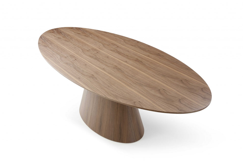 Gray Oak Veneer Oval Dining Table By Homeroots | Dining Tables | Modishstore - 9