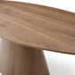 Gray Oak Veneer Oval Dining Table By Homeroots | Dining Tables | Modishstore - 10