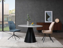 Gray Glass Iron Dining Table By Homeroots