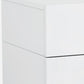 Gloss White Stainless Steel Nightstand By Homeroots | Nightstands | Modishstore - 4