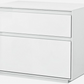 Simplistic White Gloss 2 Drawer Nightstand By Homeroots | Nightstands | Modishstore - 4