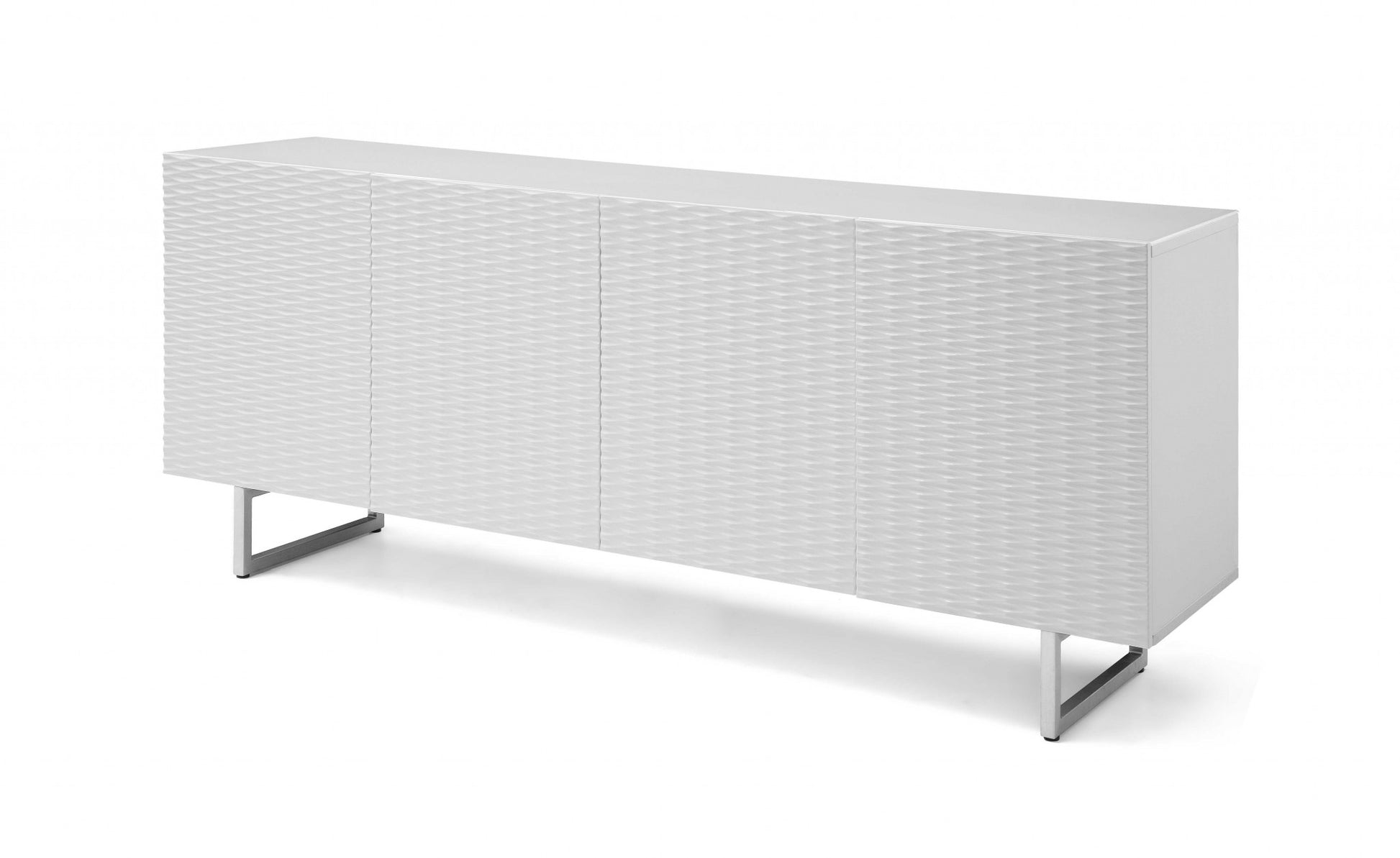 White Metal Buffet By Homeroots | Sideboards | Modishstore - 2