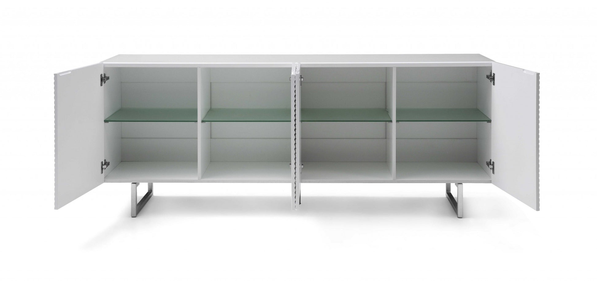 White Metal Buffet By Homeroots | Sideboards | Modishstore - 3