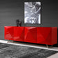 Red Metal Buffet By Homeroots | Sideboards | Modishstore - 3