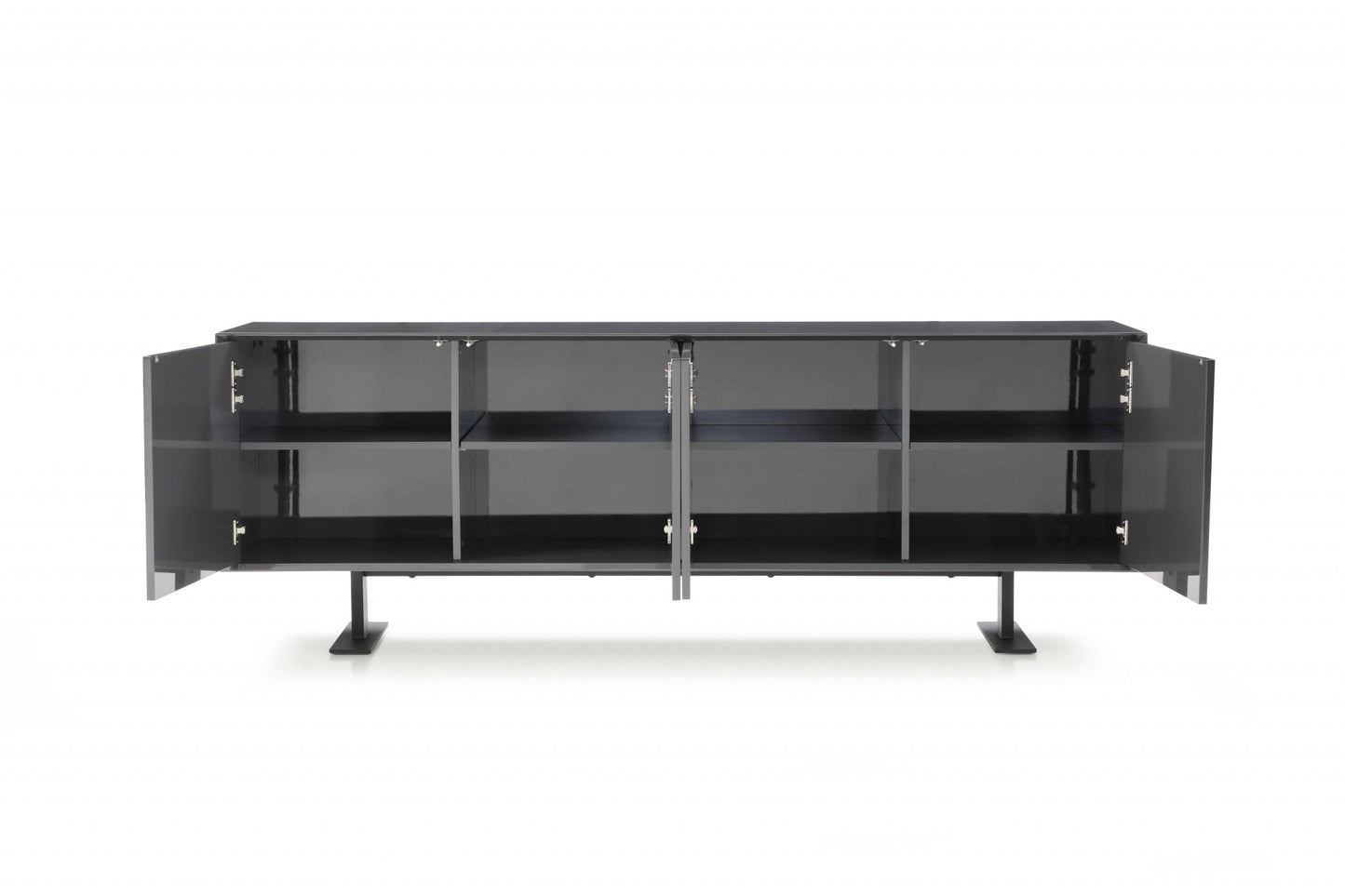 87 X 18 X 31.5 Gray Metal Buffet By Homeroots | Console Tables | Modishstore - 3