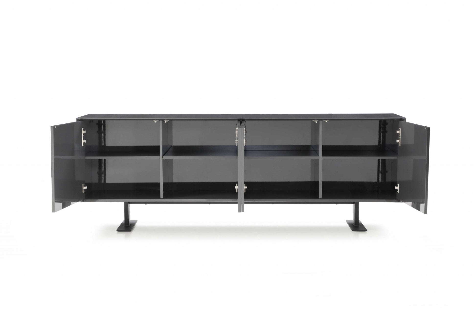 87 X 18 X 31.5 Gray Metal Buffet By Homeroots | Console Tables | Modishstore - 3