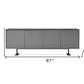 87 X 18 X 31.5 Gray Metal Buffet By Homeroots | Console Tables | Modishstore - 7