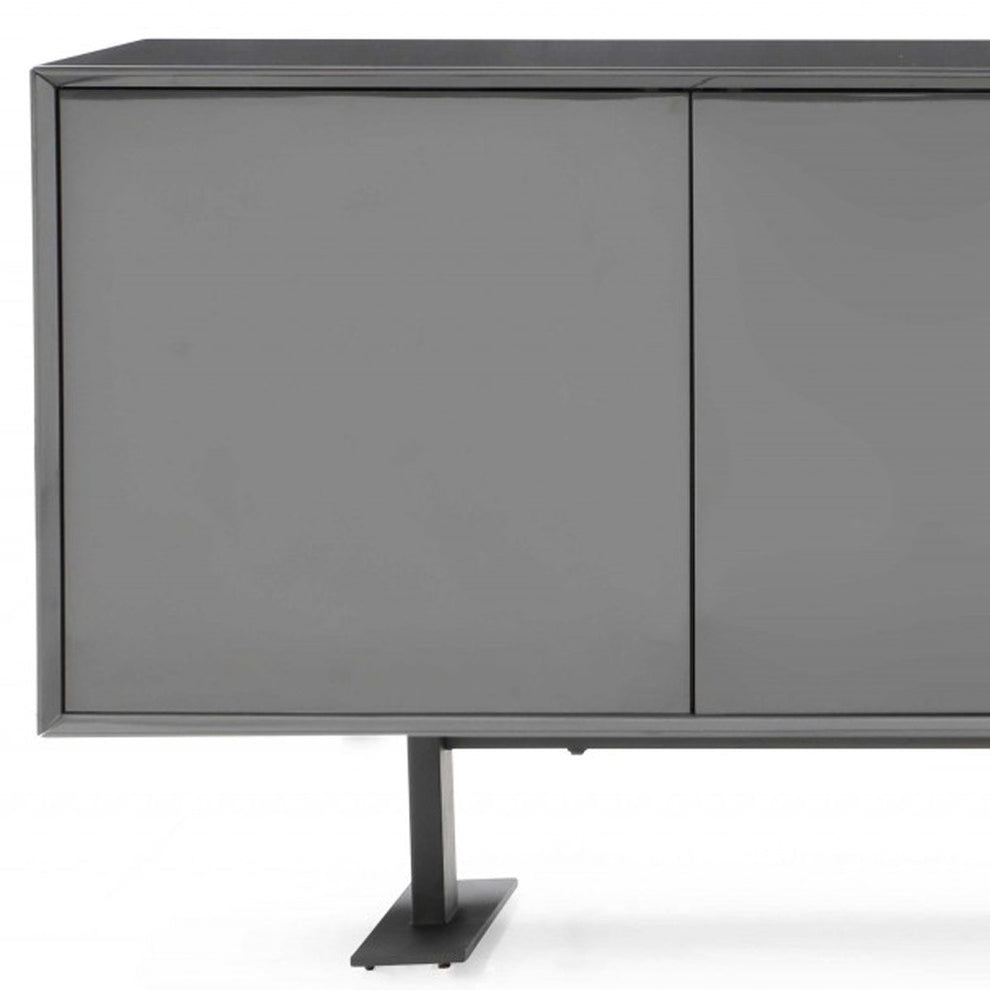 87 X 18 X 31.5 Gray Metal Buffet By Homeroots | Console Tables | Modishstore - 5
