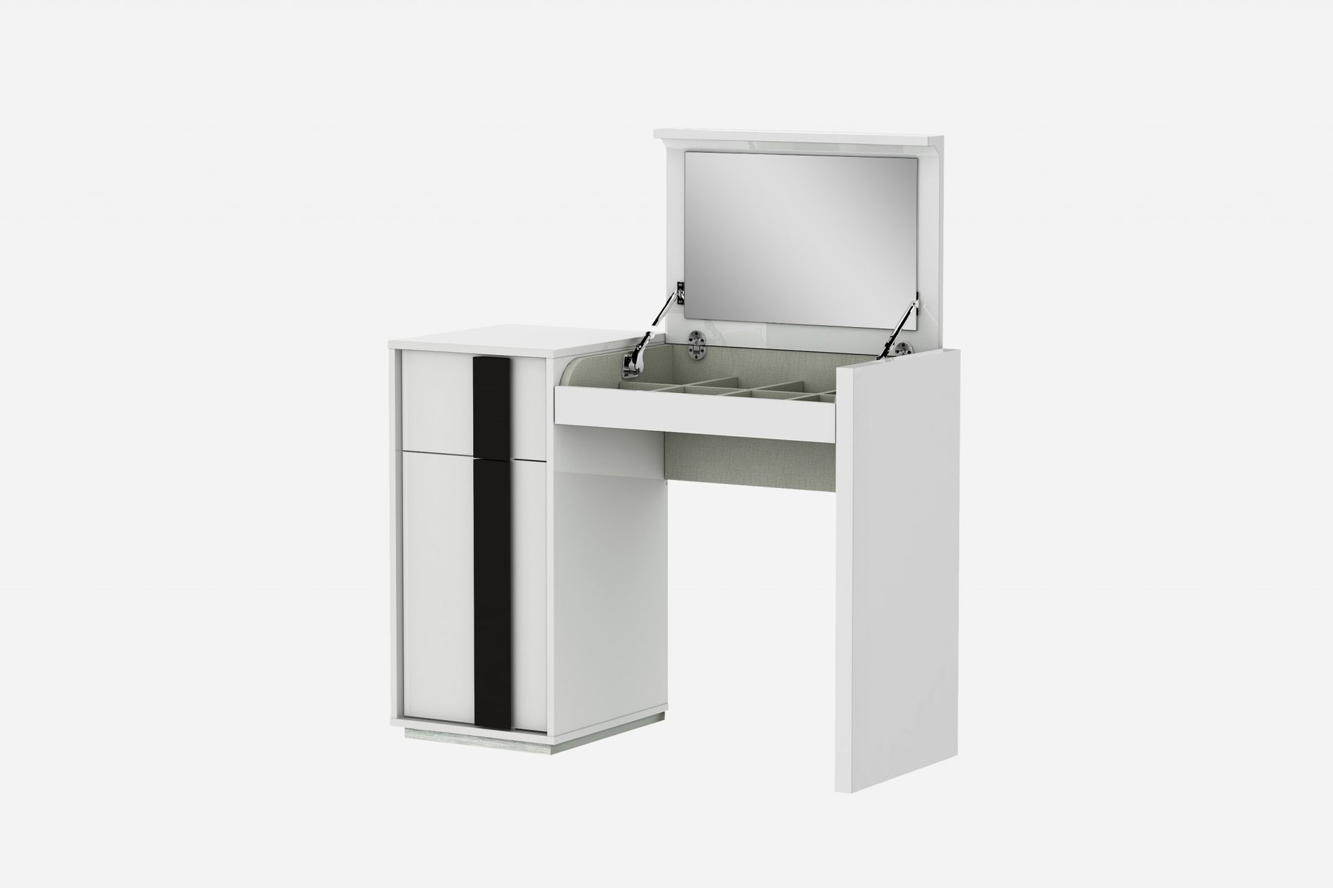 White Iron Vanity Dresser By Homeroots | Vanity Tables | Modishstore - 3