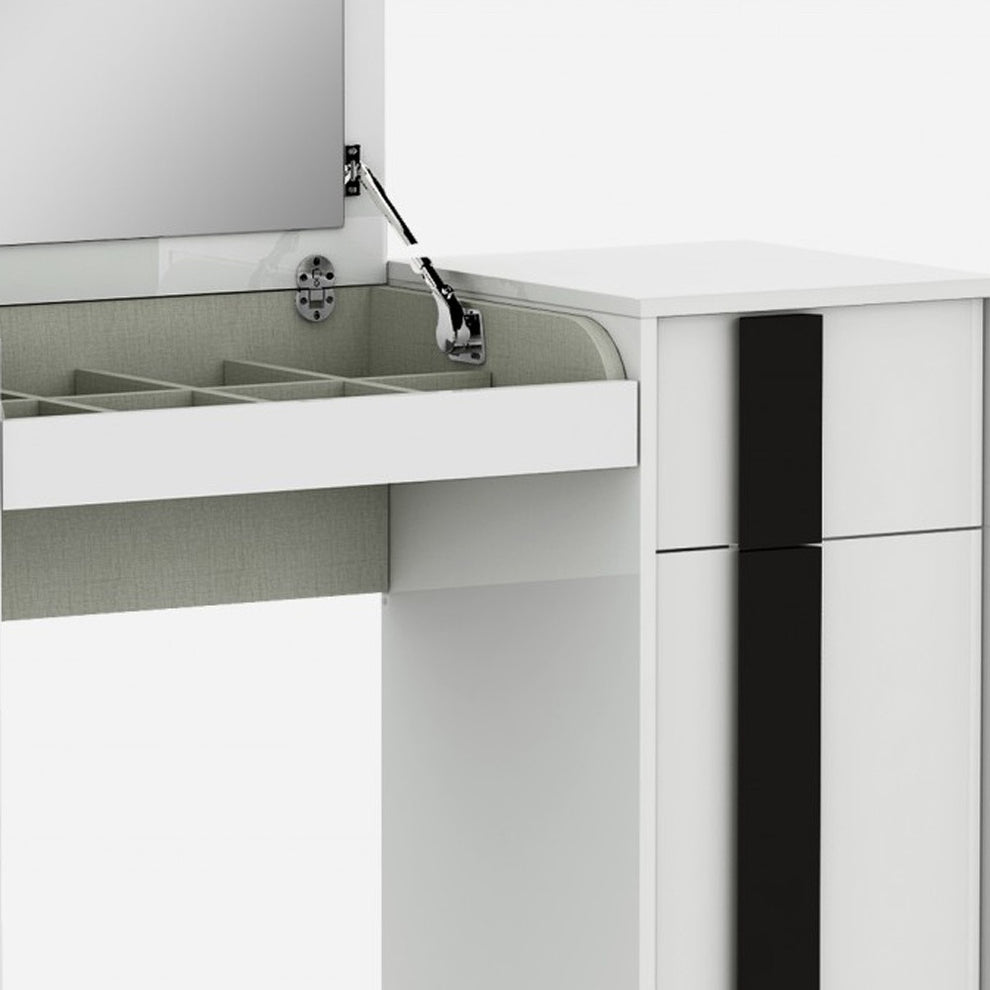White Iron Vanity Dresser By Homeroots | Vanity Tables | Modishstore - 4