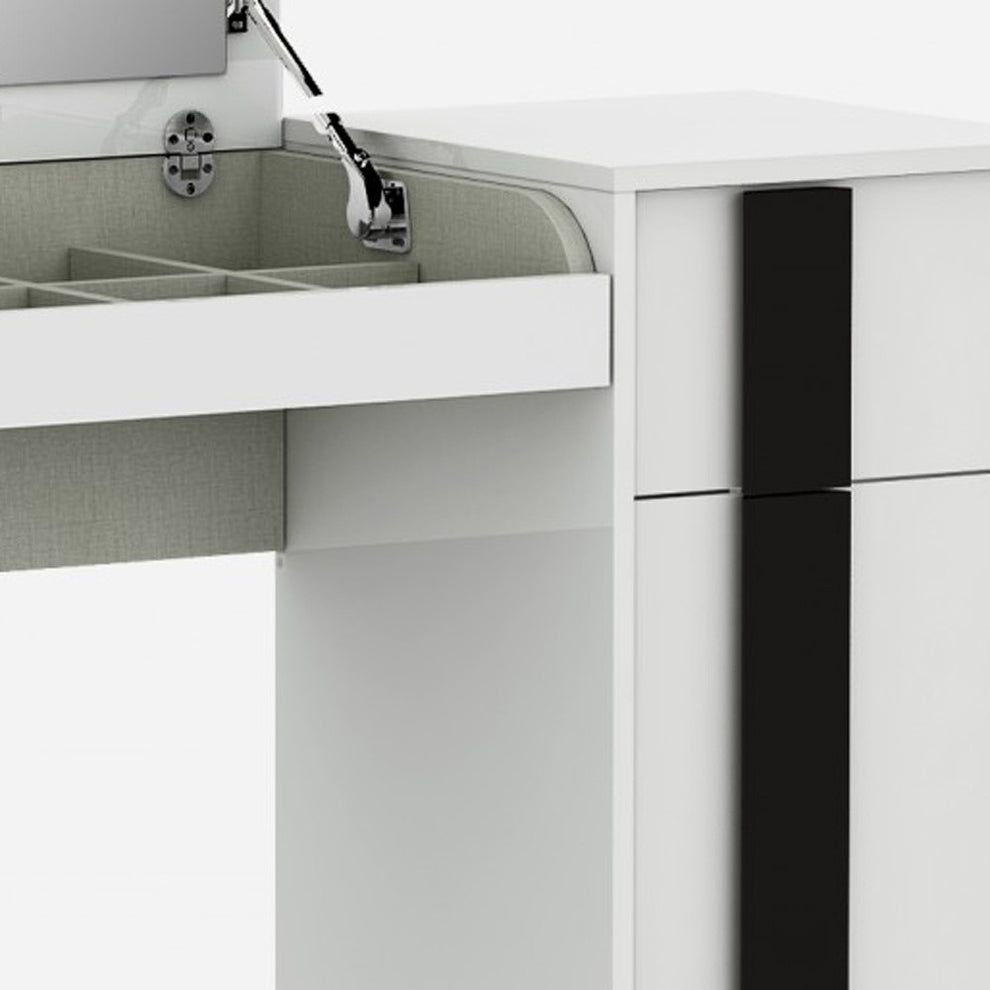 White Iron Vanity Dresser By Homeroots | Vanity Tables | Modishstore - 5