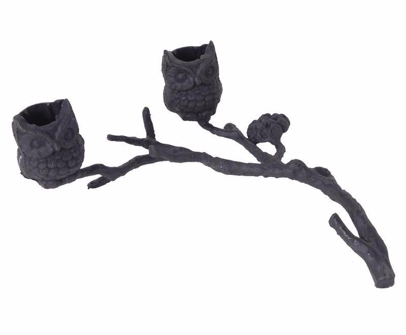 Antique Owl Branch Candle Holder - Set Of 4 | Candle Holders | Modishstore