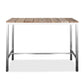 Teak Wood & Stainless Steel Bar Table By Homeroots | Bar Tables | Modishstore