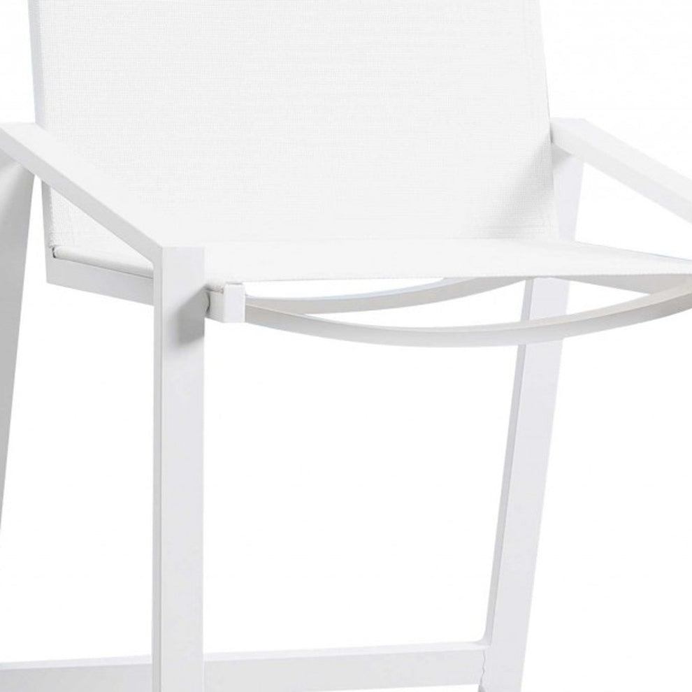 Set of 2 White Stainless Steel Bar Stools By Homeroots | Bar Stools | Modishstore - 5