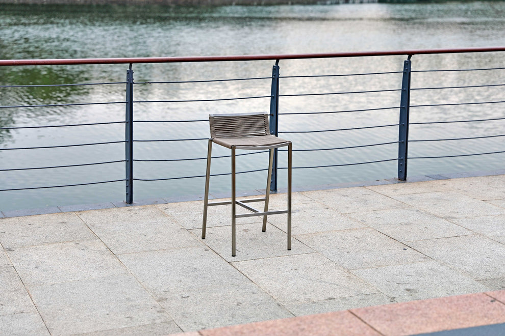 Stainless Steel Bar Stool By Homeroots | Bar Stools | Modishstore - 3