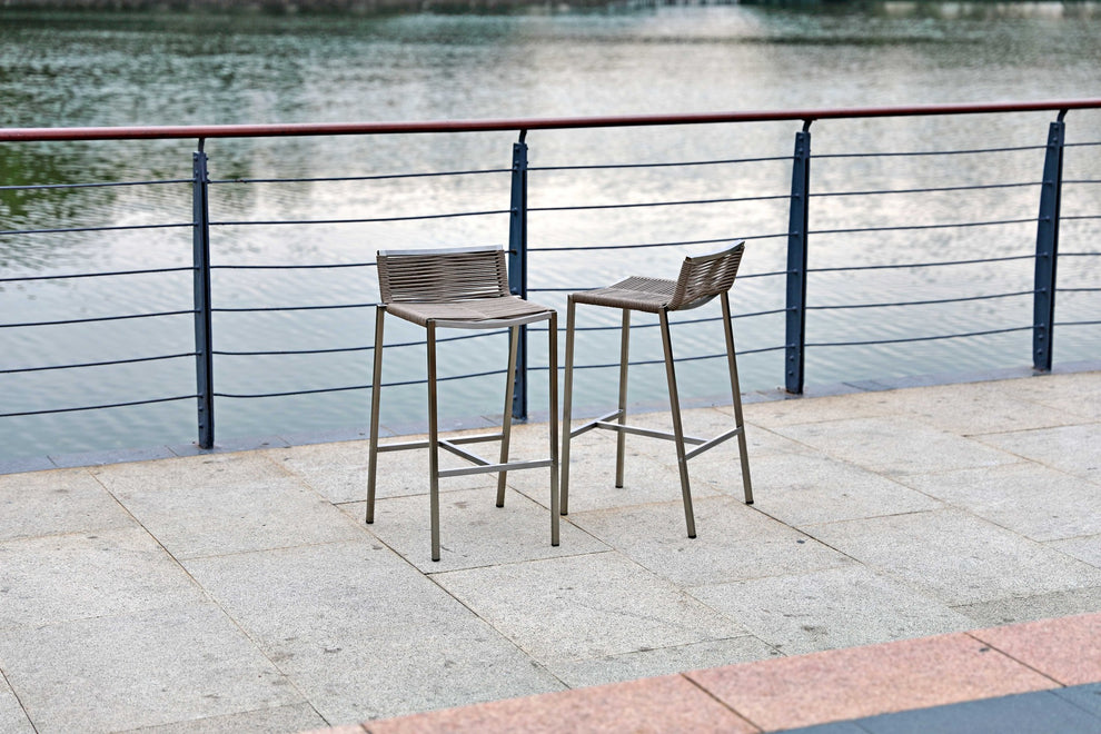 Stainless Steel Bar Stool By Homeroots | Bar Stools | Modishstore - 4