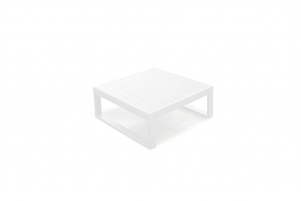 White Aluminum Coffee Table By Homeroots - 372061 | Coffee Tables | Modishstore - 3