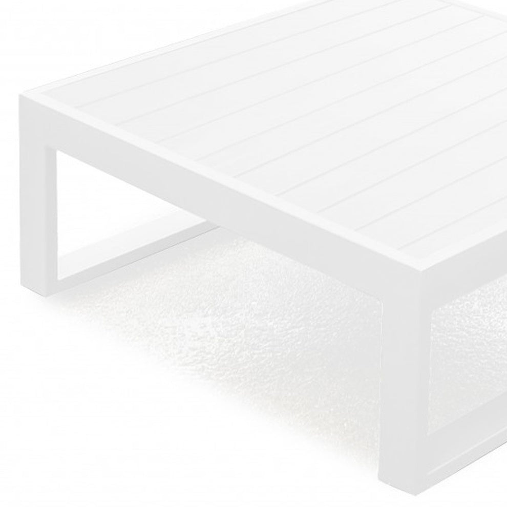 White Aluminum Coffee Table By Homeroots - 372061 | Coffee Tables | Modishstore - 4