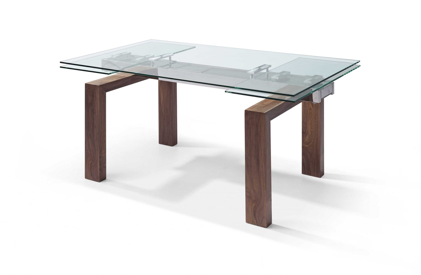 Walnut Solid Wood Etendable Dining Table By Homeroots | Dining Tables | Modishstore