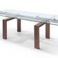 Walnut Solid Wood Etendable Dining Table By Homeroots | Dining Tables | Modishstore - 3