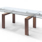 Walnut Solid Wood Etendable Dining Table By Homeroots | Dining Tables | Modishstore - 4