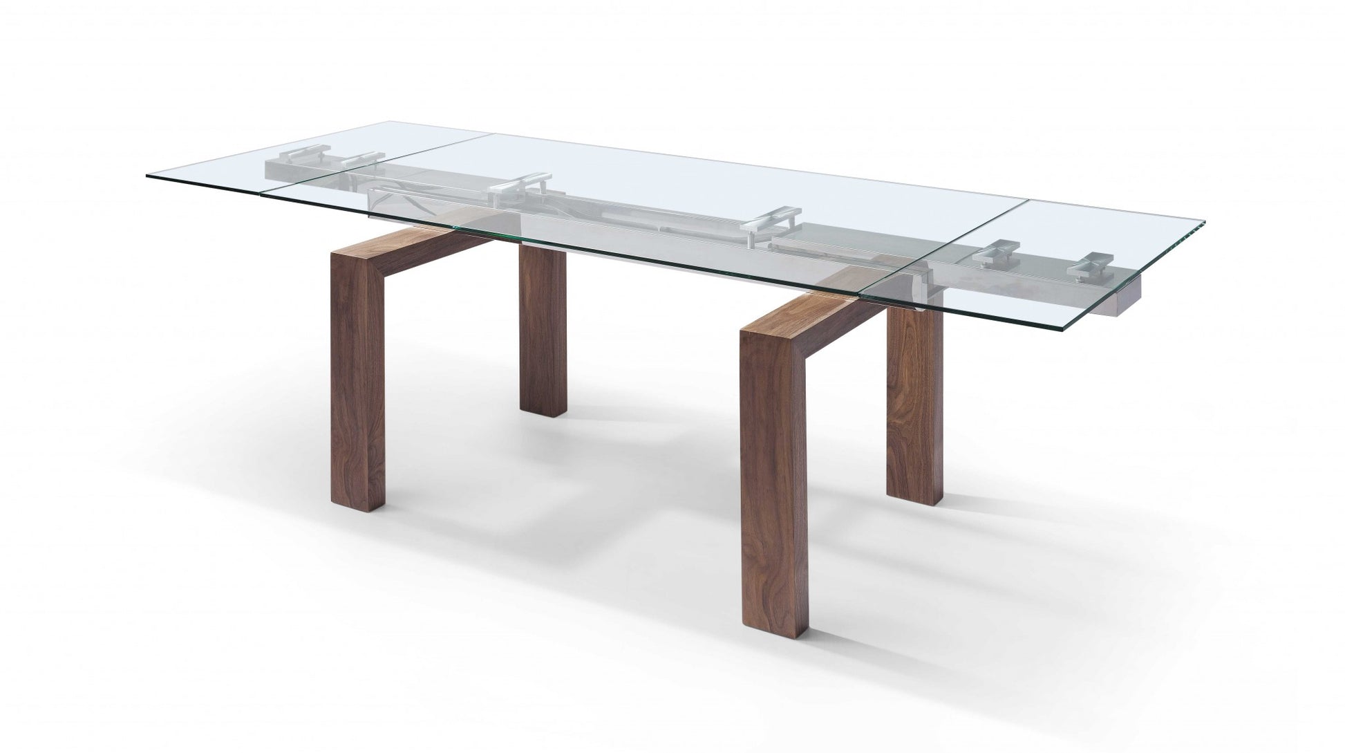 Walnut Solid Wood Etendable Dining Table By Homeroots | Dining Tables | Modishstore - 4