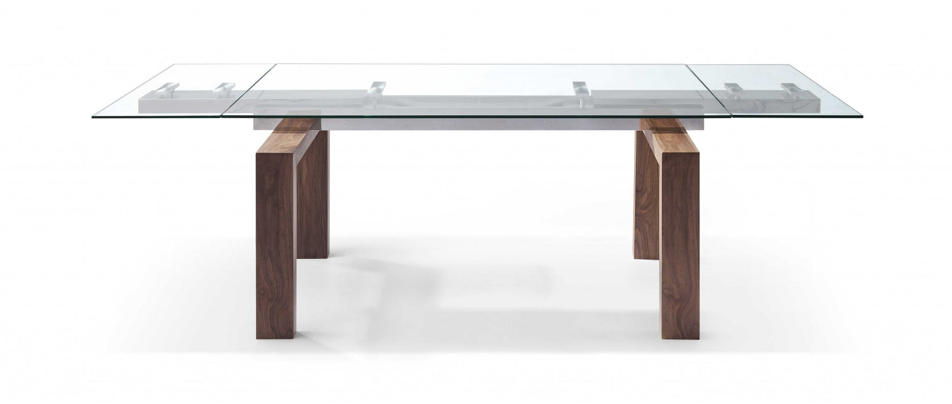 Walnut Solid Wood Etendable Dining Table By Homeroots | Dining Tables | Modishstore - 5