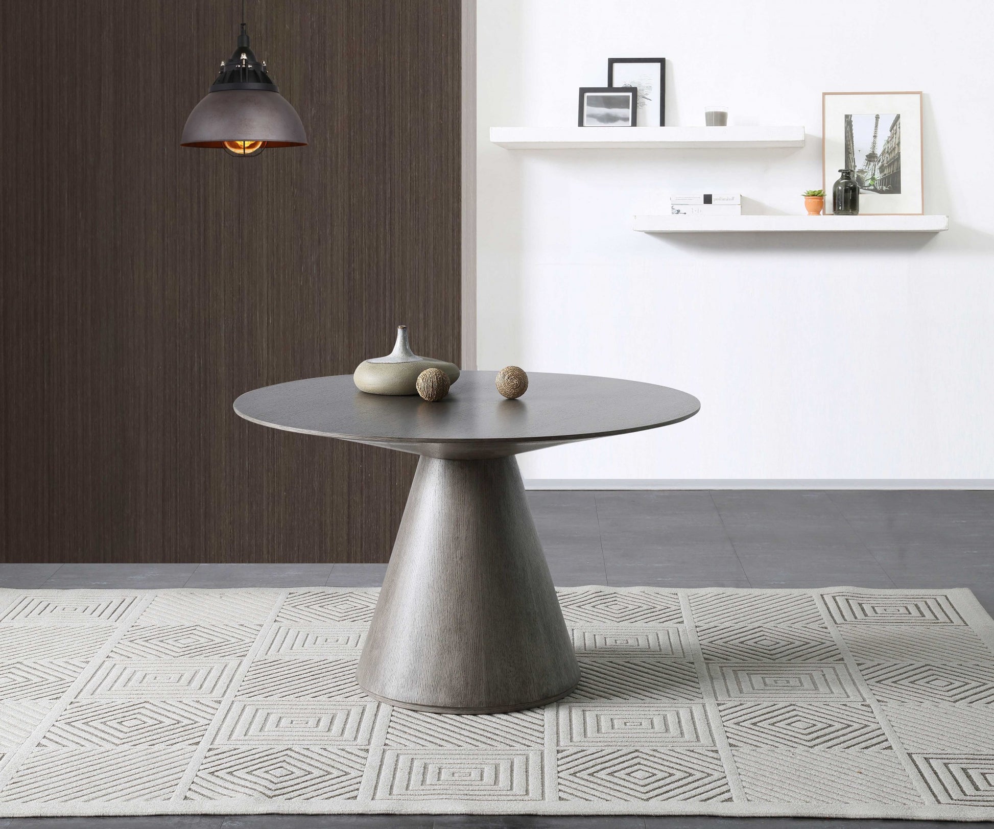 Gray Oak Veneer Dining Table By Homeroots | Dining Tables | Modishstore