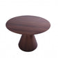 Walnut Veneer Round Dining Table By Homeroots | Dining Tables | Modishstore - 2