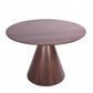 Walnut Veneer Round Dining Table By Homeroots | Dining Tables | Modishstore - 3
