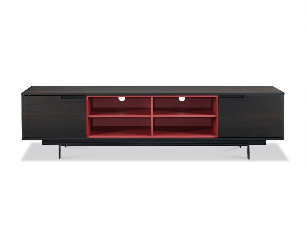Smoke Oak Veneer TV Unit By Homeroots | TV Stands | Modishstore - 3