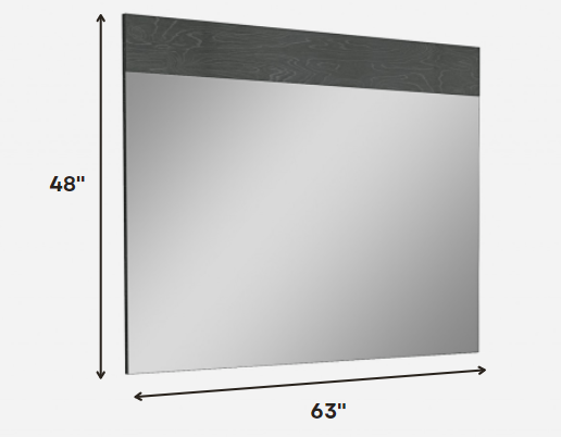 Gloss Grey Glass Mirror By Homeroots | Mirrors | Modishstore - 2