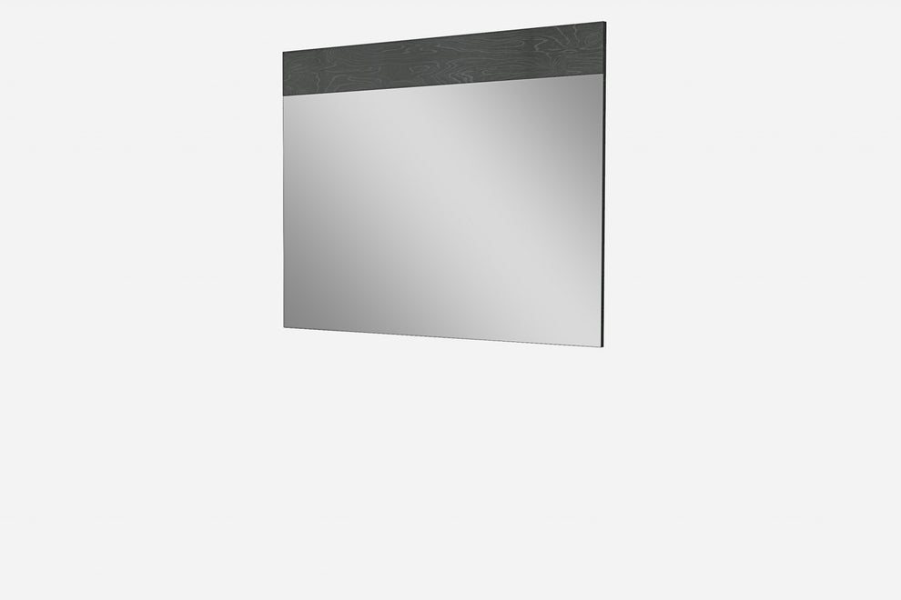 Gloss Grey Glass Mirror By Homeroots | Mirrors | Modishstore - 3