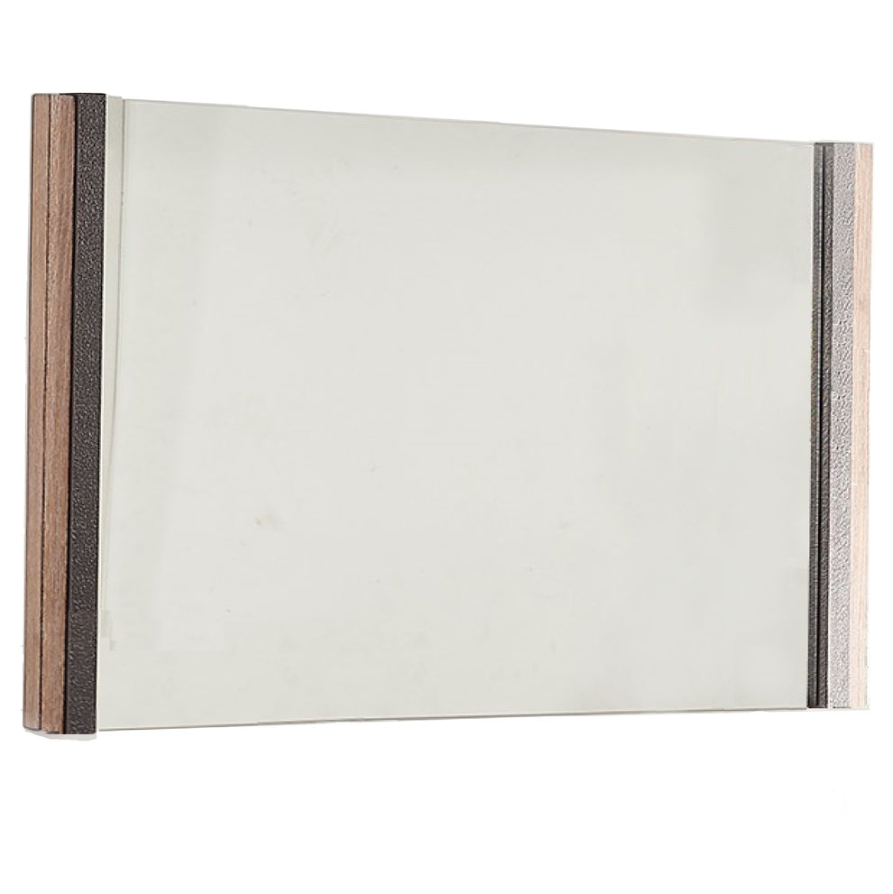 Natural Veneer Metal Mirror By Homeroots | Mirrors | Modishstore - 2