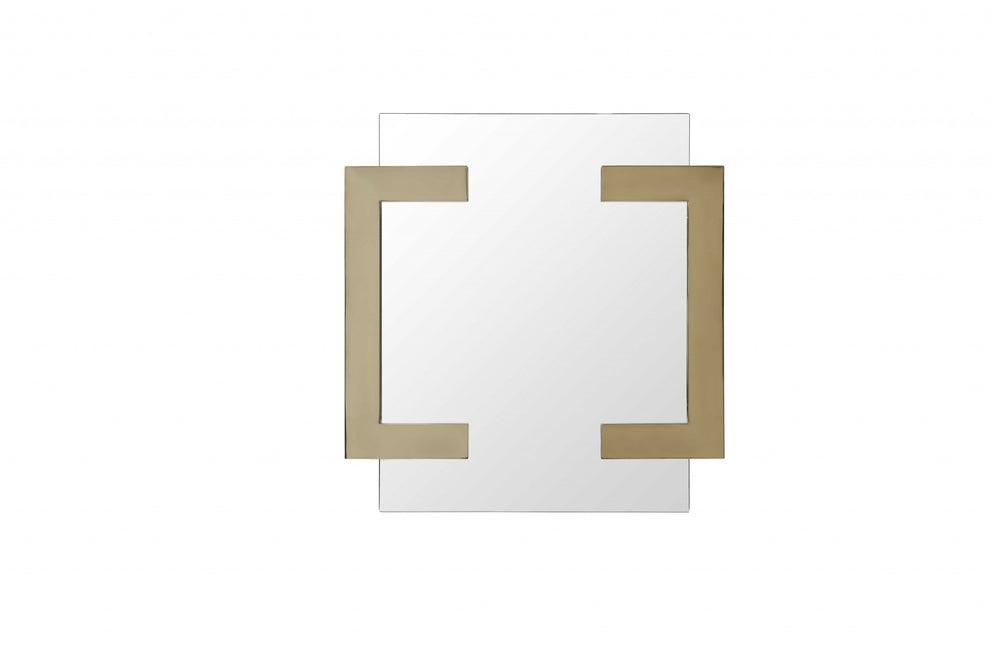 Polished Gold Stainless Steel Mirror By Homeroots | Mirrors | Modishstore - 2