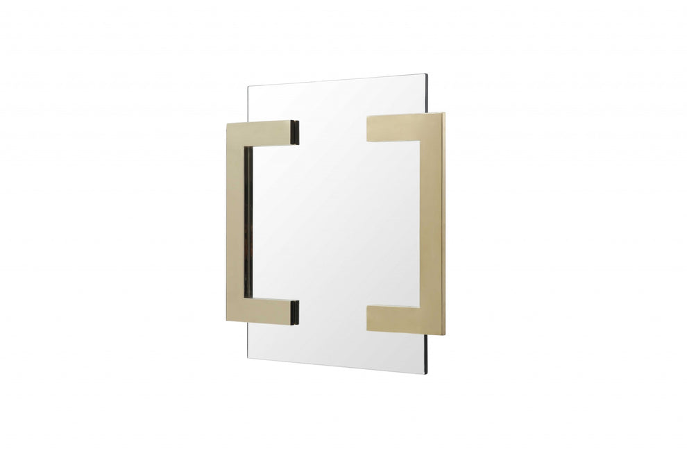 Polished Gold Stainless Steel Mirror By Homeroots | Mirrors | Modishstore - 3