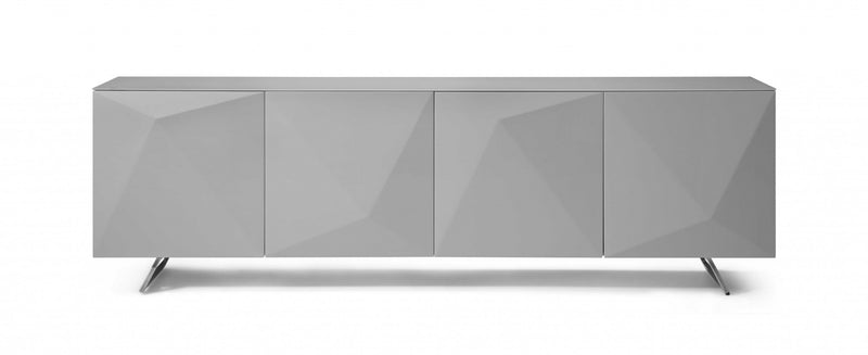 Grey Glass Buffet By Homeroots | Sideboards | Modishstore