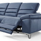 Navy Blue Leather Sectional By Homeroots | Sectional | Modishstore - 3