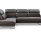 Dark Gray Leather Sectional By Homeroots | Sectional | Modishstore