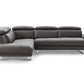 Dark Gray Leather Sectional By Homeroots | Sectional | Modishstore - 3